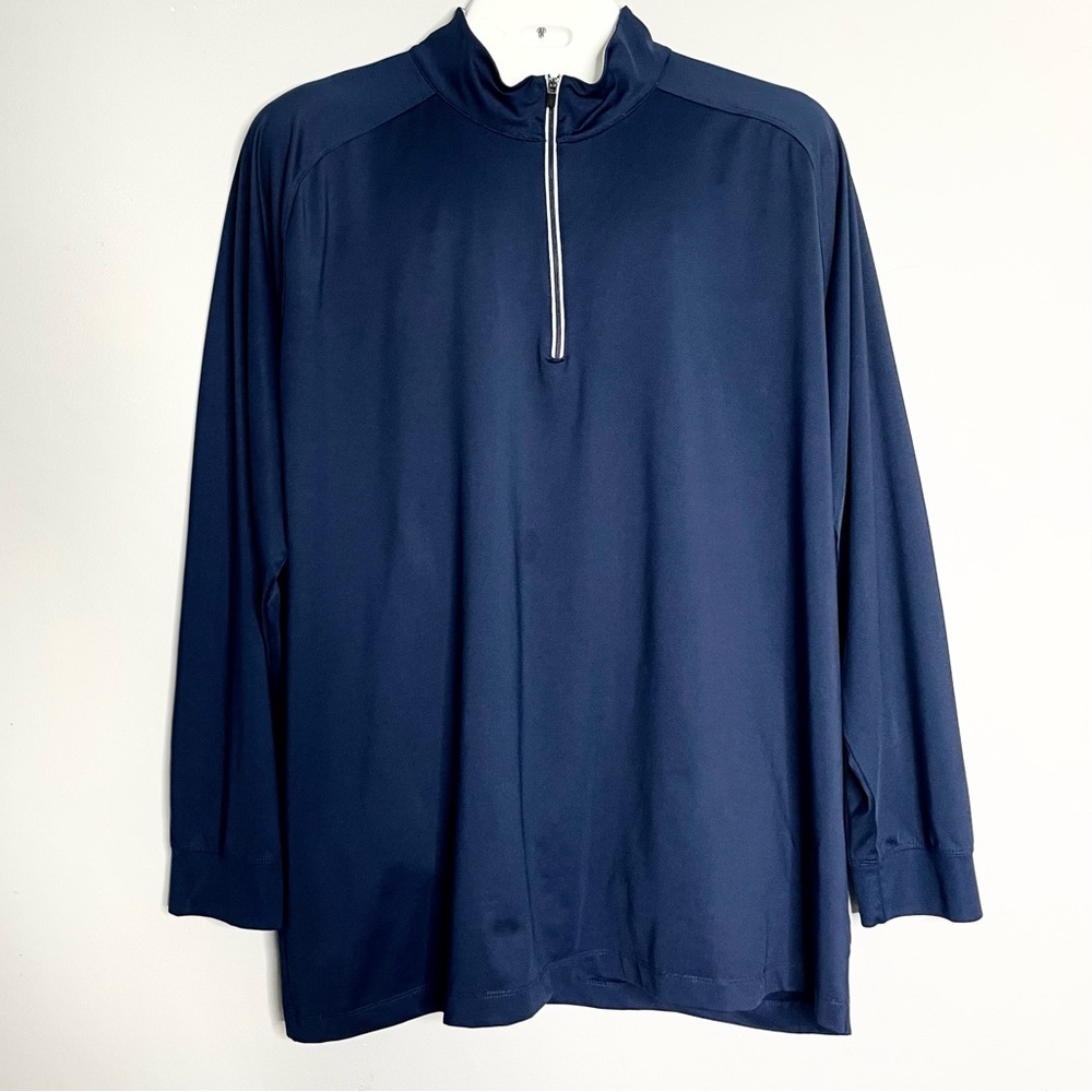 Greg Norman Quarter Zip Mock Neck Long Sleeve Golf Sweatshirt
